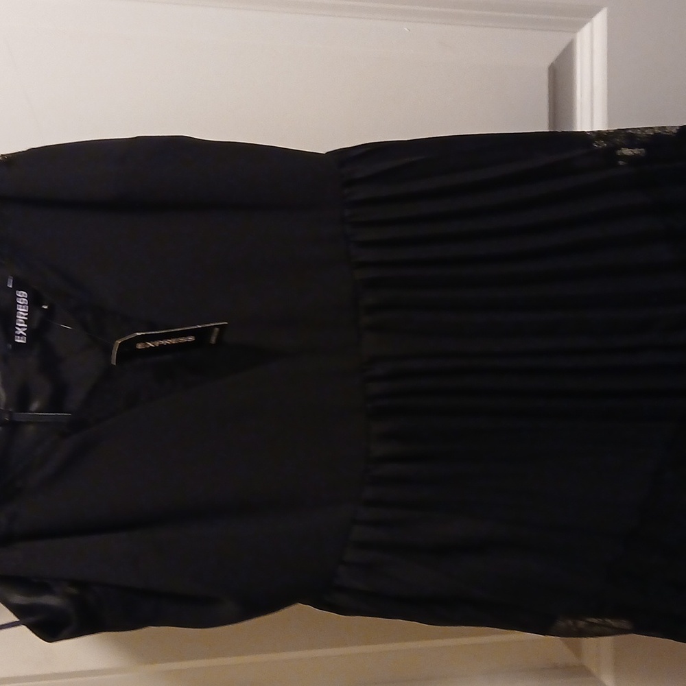 Express Black Dress with Textured Design